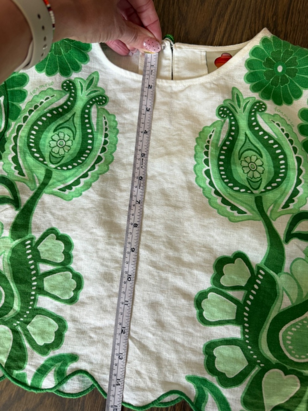 Farm Rio Festival Green Midi Skirt & Blouse - Picture 5 of 16